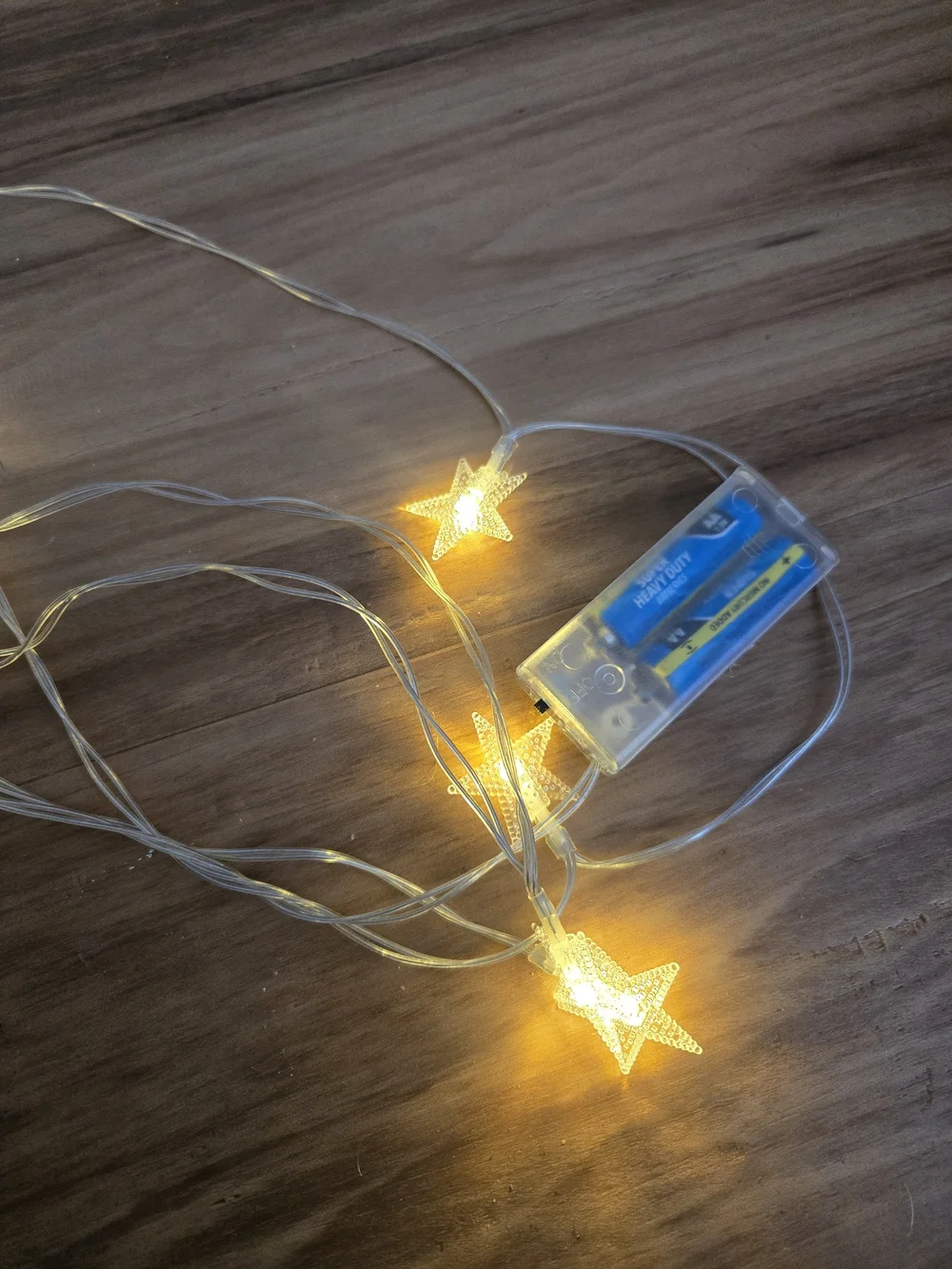 4/$15 Warm White Fairy Star String Lights - Home Holiday 5ft W Batteries